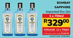 Jumbo Bombay Sapphire Imported Dry Gin offer