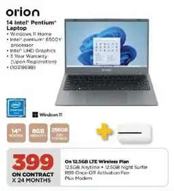 HiFi Corp Orion 14 Intel Pentium Laptop offer