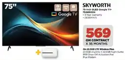 HiFi Corp Skyworth 75-inch QLED Google TV offer