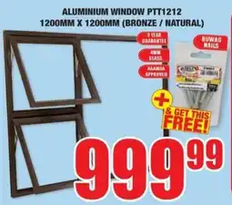 Boxer Build Aluminium window ptt1212 offer