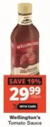 Checkers Wellington's Tomato Sauce offer