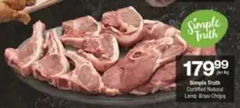 Checkers Simple Truth Certified Natural Lamb Braai Chops offer