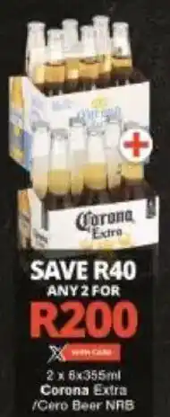 Checkers Corona Extra/ Cero Beer NRB offer