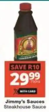 Checkers Jimmy's Sauces Steakhouse Sauce offer