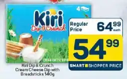 Pick n Pay Kiri Dip & Crunch Cream Cheese Dip with Breadsticks offer