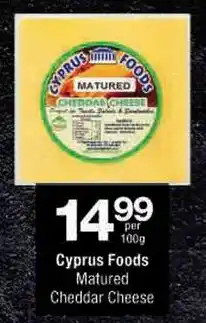 Checkers Cyprus Foods Matured Cheddar Cheese offer