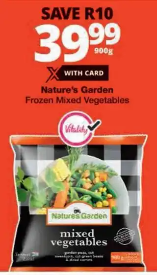 Checkers Nature's Garden Frozen Mixed Vegetables offer
