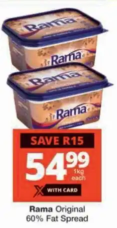 Checkers Rama Original 60% Fat Spread offer
