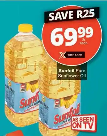 Checkers Sunfoil Pure Sunflower Oil offer