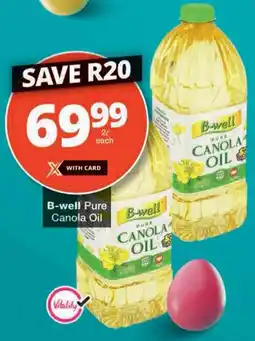 Checkers B-well Pure Canola Oil offer