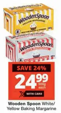 Checkers Wooden Spoon White/ Yellow Baking Margarine offer