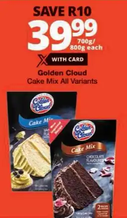 Checkers Golden Cloud Cake Mix All Variants offer