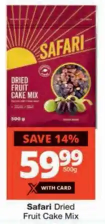 Checkers Safari Dried Fruit Cake Mix offer