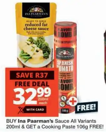 Checkers Ina Paarman's Sauce All Variants offer