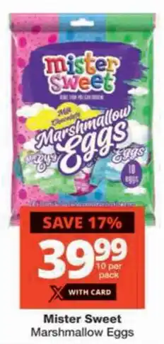 Checkers Mister Sweet Marshmallow Eggs offer