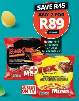 Checkers Nestlé Mini Chocolate Fun Bags All Variants offer