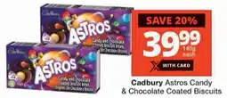 Checkers Cadbury Astros Candy & Chocolate Coated Biscuits offer