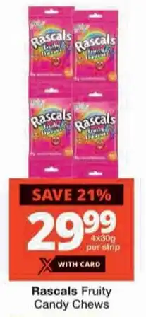 Checkers Rascals Fruity Candy Chews offer