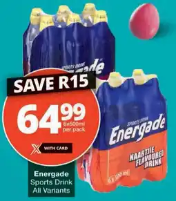 Checkers Energade Sports Drink All Variants offer