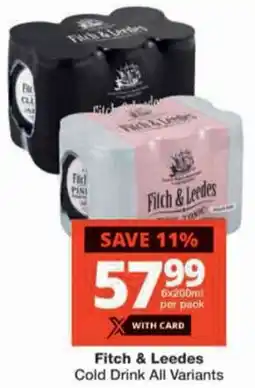 Checkers Fitch & Leedes Cold Drink All Variants offer