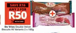 Checkers De Vries Double Velvet Biscuits All Variants offer