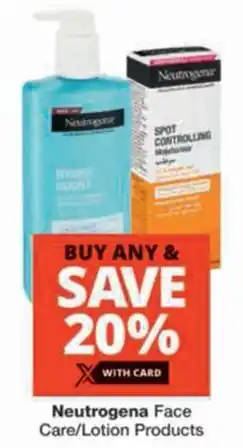 Checkers Neutrogena Face Care/ Lotion Products offer
