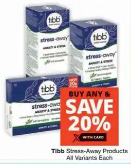Checkers Tibb Stress-Away Products All Variants offer