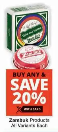 Checkers Zambuk Products All Variants offer