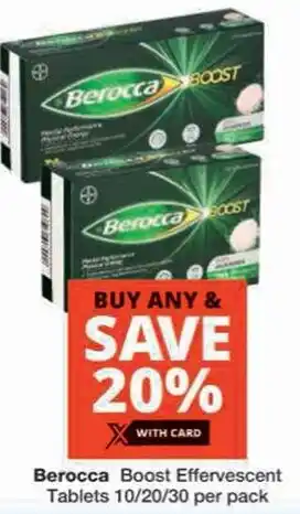 Checkers Berocca Boost Effervescent Tablets offer