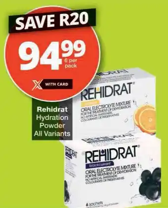 Checkers Rehidrat Hydration Powder All Variants offer