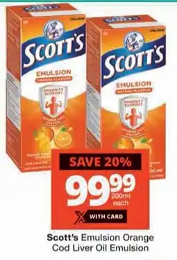 Checkers Scott's Emulsion Orange Cod Liver Oil Emulsion offer
