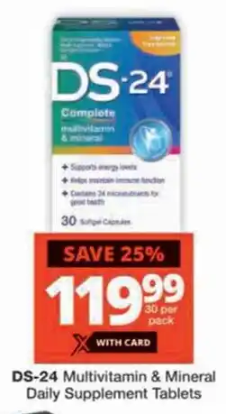 Checkers DS-24 Multivitamin & Mineral Daily Supplement Tablets offer