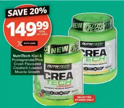 Checkers NutriTech Kiwi & Pomegranate/ Pine Crush Flavoured Createch Loaded Muscle Growth offer