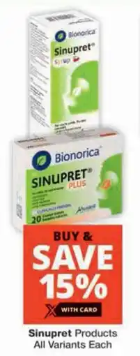 Checkers Sinupret Products All Variants offer