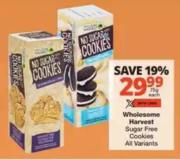 Checkers Wholesome Harvest Sugar Free Cookies All Variants offer