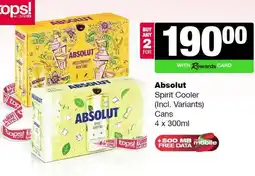 Spar Tops ABSOLUT Spirit Cooler offer