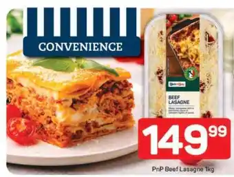 Pick n Pay PnP Beef Lasagne 1kg offer