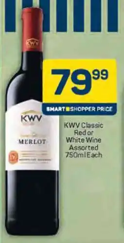 Pick n Pay Liquor KWV Classic Red or White Wine Assorted offer