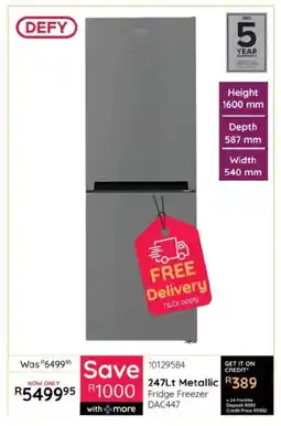 Bradlows Defy Metallic Fridge Freezer offer