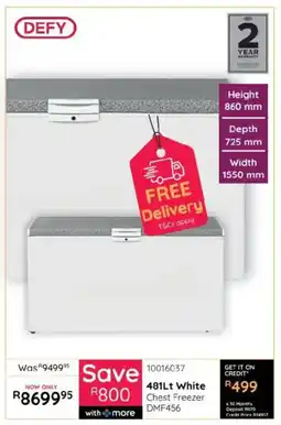 Bradlows Defy White Chest Freezer offer