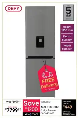 Bradlows Defy Metallic Fridge Freezer offer