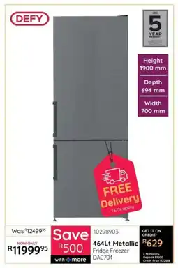 Bradlows Defy Metallic Fridge Freezer offer