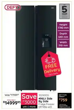 Bradlows Defy Side By Side Fridge Freezer offer