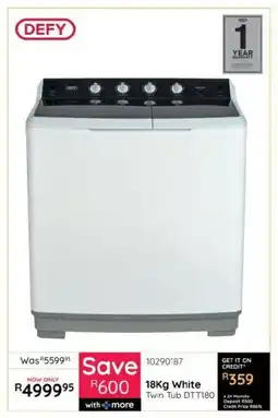 Bradlows Defy White Twin Tub offer
