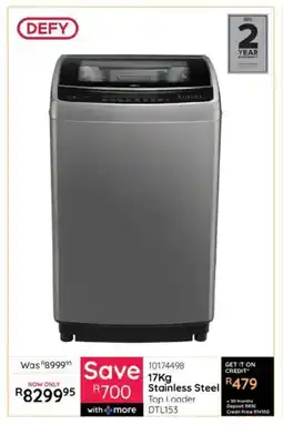 Bradlows Defy Stainless Steel Top Loader offer