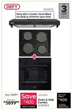 Bradlows Defy Oven & Hob Combo offer