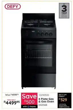 Bradlows Defy 4 Plate Gas & Gas Oven offer