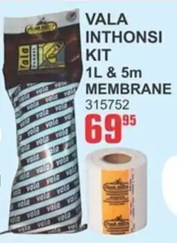 Cashbuild Vala inthonsi kit & membrane offer