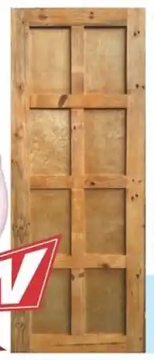 Cashbuild Door pine sa 8 panel flat standard offer