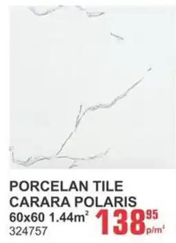 Cashbuild Porcelan tile carara polaris offer